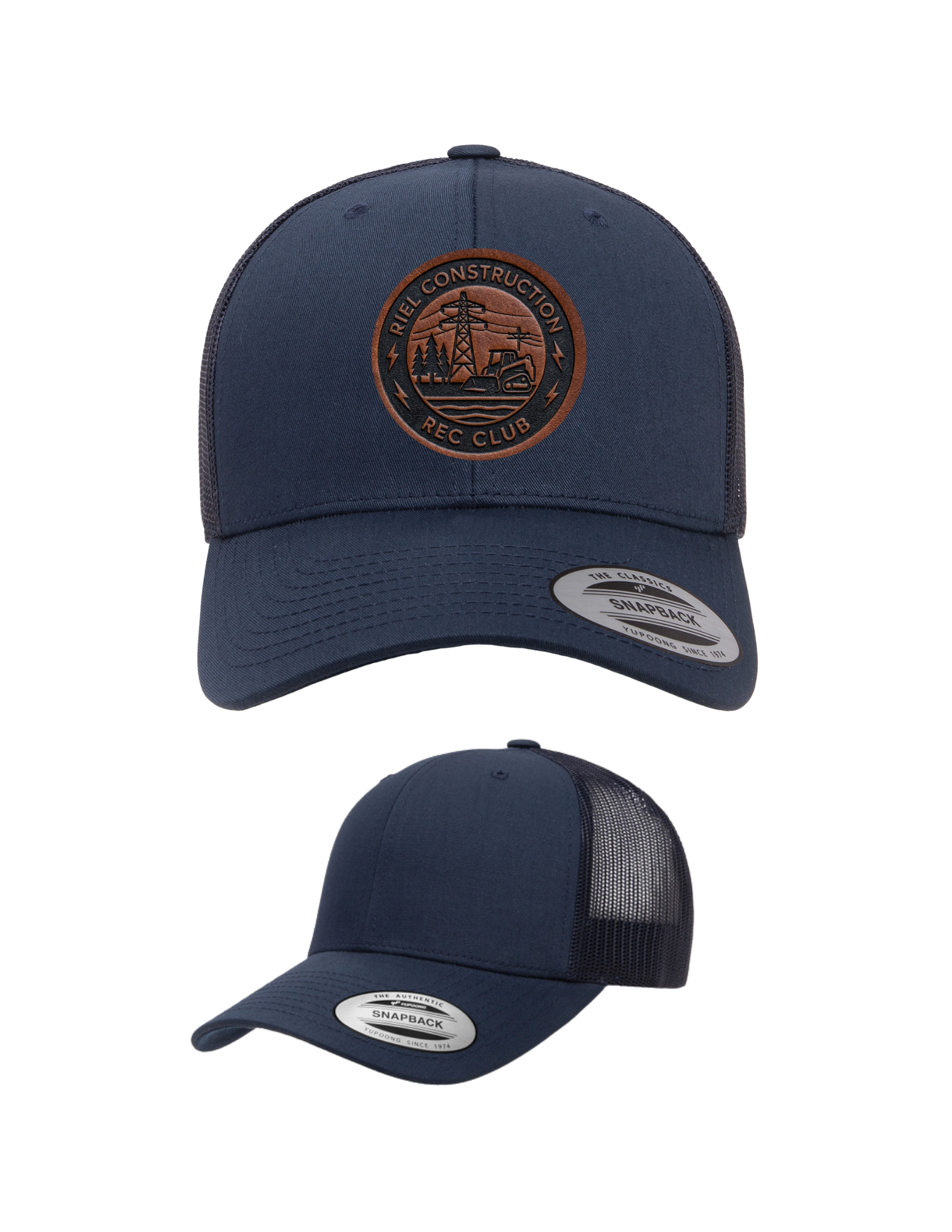 Riel Construction Rec Club - Retro Trucker Snapback - Image 4