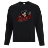 Seven Oaks Raiders fleece crew neck sweater with soft brushed interior and classic athletic fit - Black