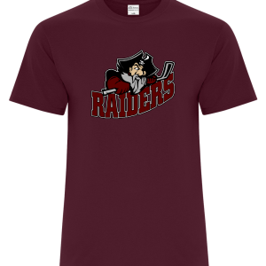 Seven Oaks Raiders everyday cotton‑poly T‑shirt with moisture‑wicking Comfort Dry fabric - Maroon