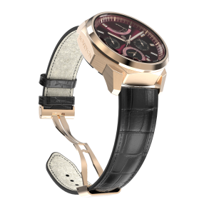 Alternative view of Black Leather - Rosegold Clasp