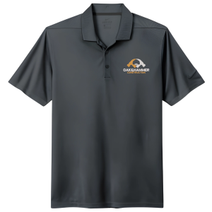 Oak & Hammer Nike Micro Pique 2.0 polo with moisture‑wicking fabric and customizable decoration options - Anthracite