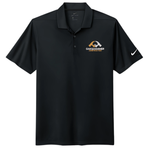 Oak & Hammer Nike Micro Pique 2.0 polo with moisture‑wicking fabric and customizable decoration options - Black