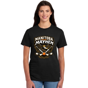 Manitoba Jr. Mayhem soft‑blend moisture‑managed t‑shirt in team black