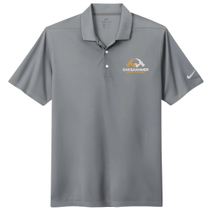 Oak & Hammer Nike Micro Pique 2.0 polo with moisture‑wicking fabric and customizable decoration options - Cool Grey
