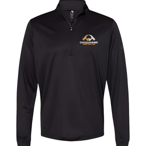 Oak & Hammer Adidas A401 lightweight performance quarter‑zip pullover with moisture‑wicking fabric - Black