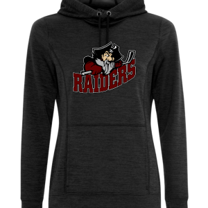 Seven Oaks Raiders women’s premium performance hoodie with moisture‑wicking fabric and DTF logo - Grey Heather