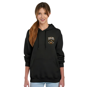 Manitoba Jr. Mayhem heavyweight NuBlend fleece hoodie with wheat‑and‑sticks crest