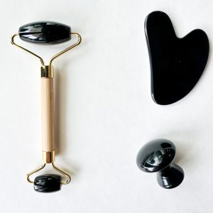Smile Boutiques Ultimate Gua Sha Kit – Jade, Rose Quartz & Obsidian Facial Tools