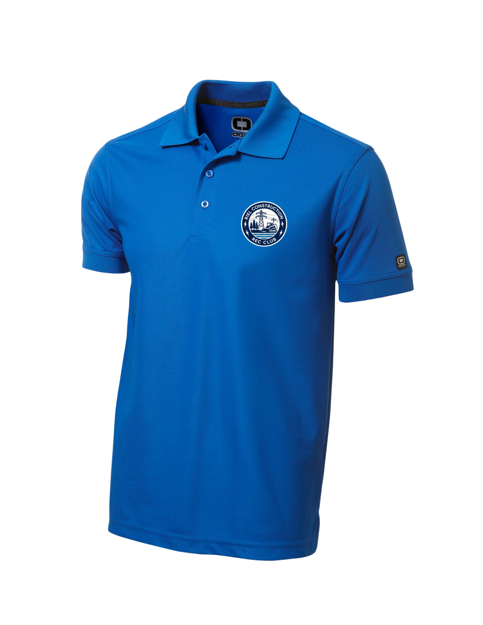 Riel Construction Rec Club OGIO Caliber 2.0 performance polo with moisture‑wicking fabric - Royal Blue