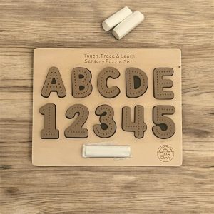 Alternative view of Mini Chalkboard Based Puzzle - Charity Board-  CHALKBOARD BASE WITH TRACERS -  Educational Alphabet Tracing Board | Sensory Learning Tool for Autism | Handwriting Practice Board