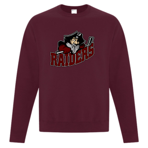 Seven Oaks Raiders fleece crew neck sweater with soft brushed interior and classic athletic fit - Maroon