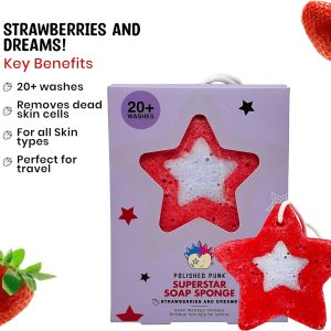 Superstar Soap Infused Sponge in Strawberries and Dreams - Image 3