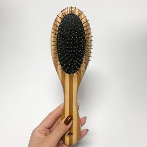 Alternative view of Bamboo Pet Brush with Sisal and Steel Bristles – Eco-Friendly Grooming