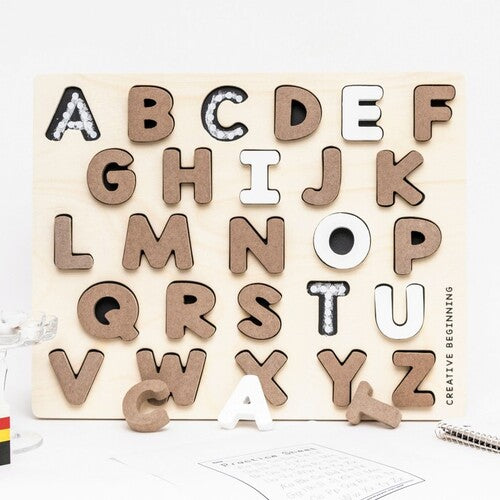 ALPHABETICAL PUZZLE - CHALKBOARD BASE WITH TRACERS - Educational Alphabet Tracing Board | Sensory Learning Tool for Autism | Handwriting Practice Board - Image 5