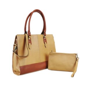 Alternative view of The Signature 17" Leather laptop Bag, Beige/Tan