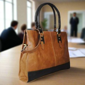 Alternative view of The Signature 17" Leather Laptop Bag, Copper