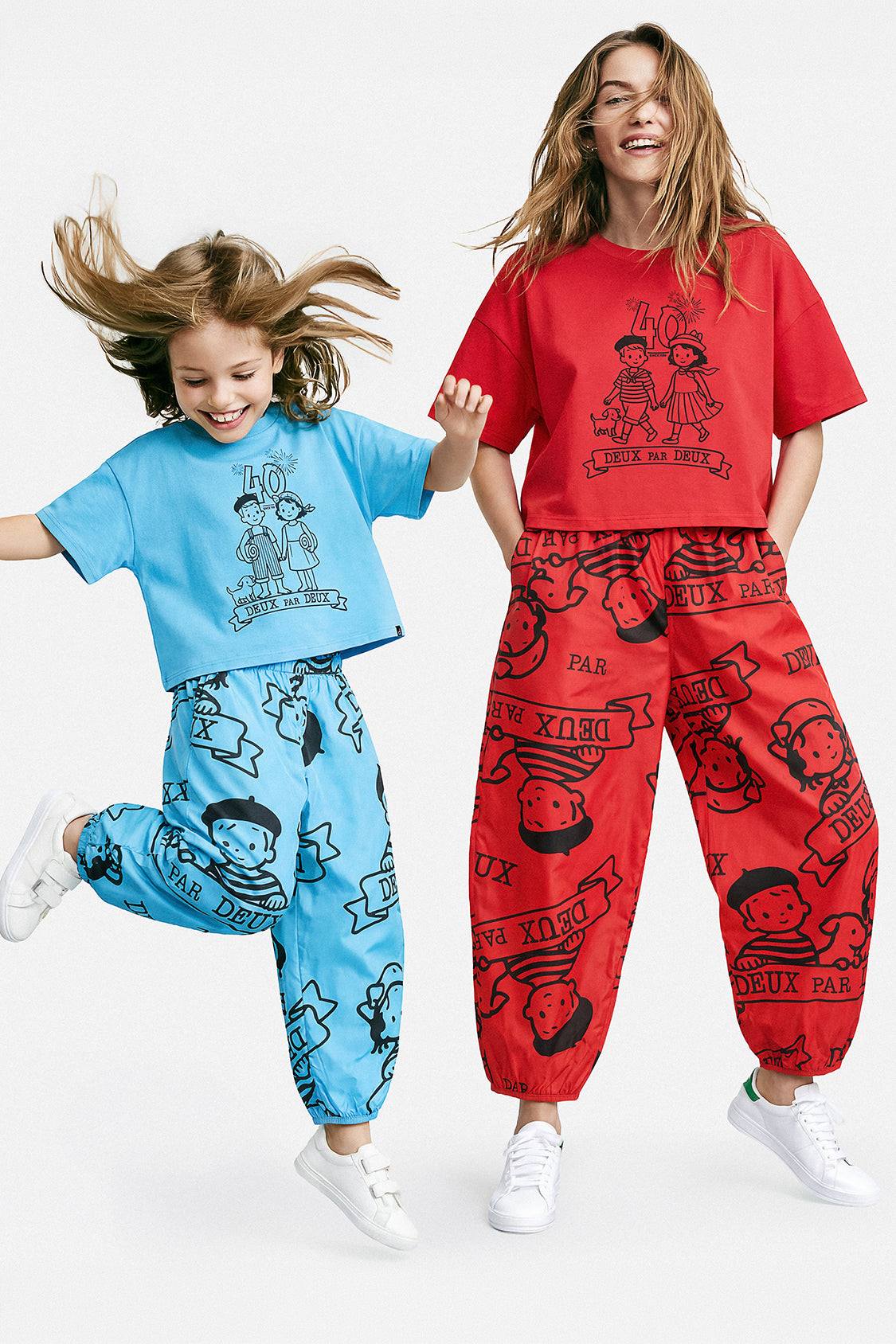 40th Anniversary Adult Printed Poplin Pant Poppy Red - Image 2