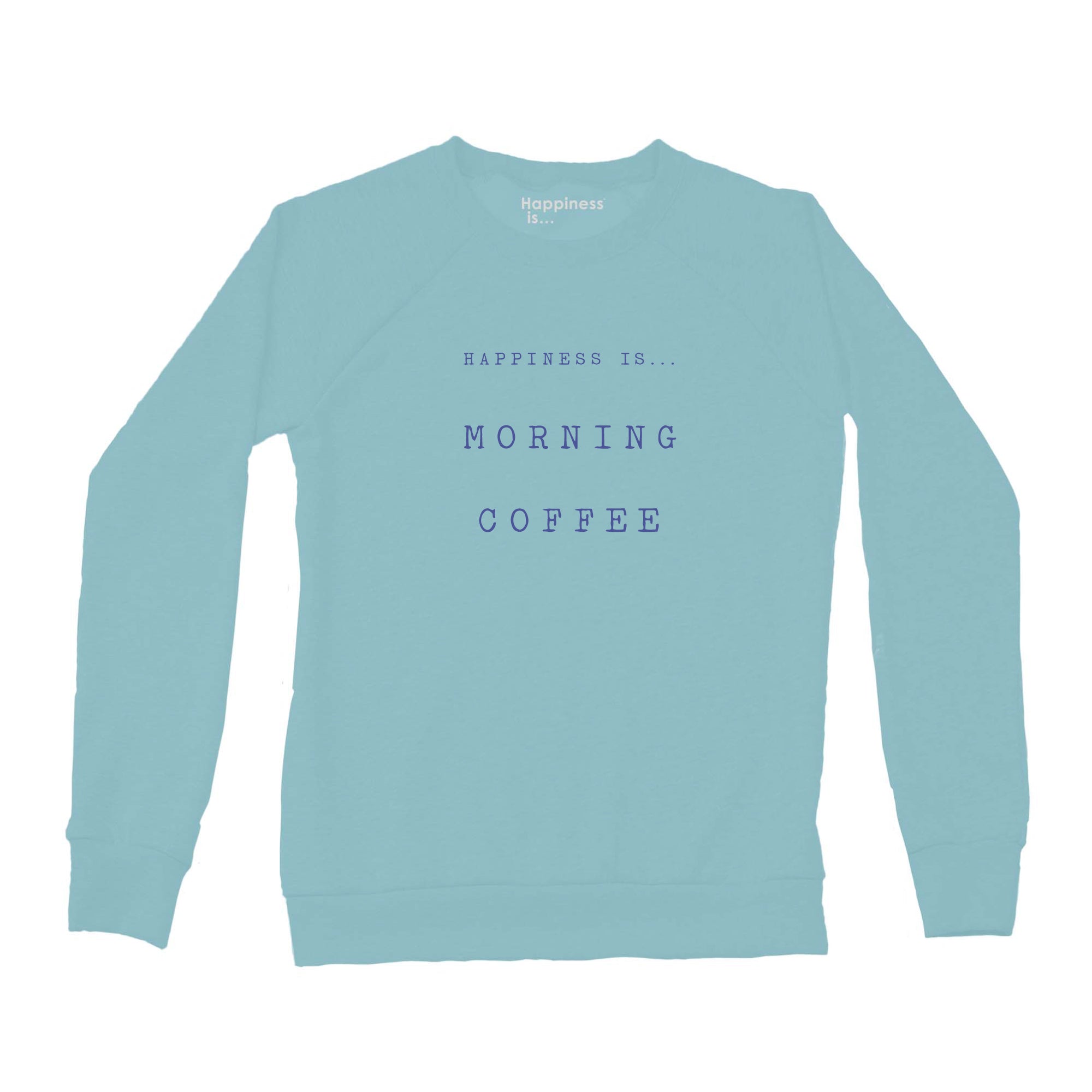 Women's Coffee Crew Sweatshirt, Teal - Image 4