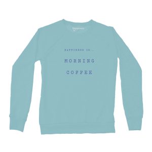 Women's Coffee Crew Sweatshirt, Teal - Image 7