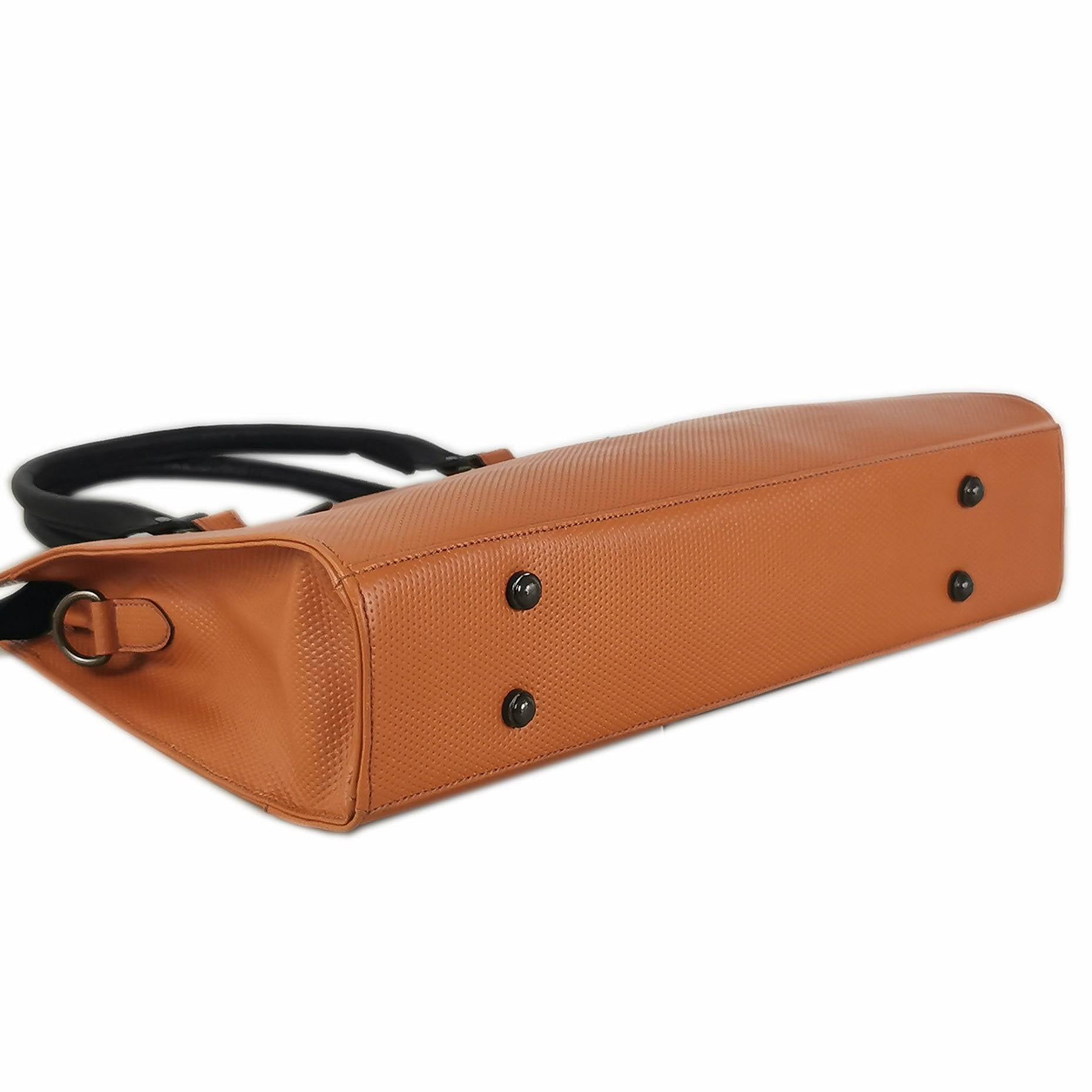 The Signature 17" Leather Laptop Bag, Glazed Tan - Image 5