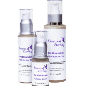 Essence of Eternity Day Moisturizer with almond, avocado, jojoba, and rose for lightweight hydration