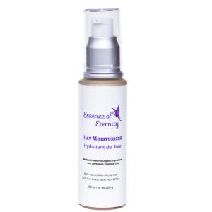 Essence of Eternity Day Moisturizer with almond, avocado, jojoba, and rose for lightweight hydration