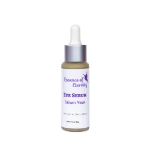 Essence of Eternity Eye Serum with hyaluronic acid, retinol, collagen, and botanical oils for reducing puffiness and fine lines