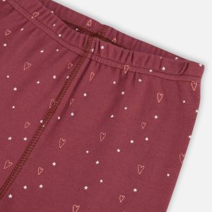 Organic Cotton Long Sleeve Two Piece Printed Penguins Pajama Set Pink - Image 5
