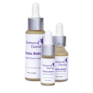 Essence of Eternity Facial Serum with hyaluronic acid, retinol, collagen, and botanical oils for rejuvenated skin