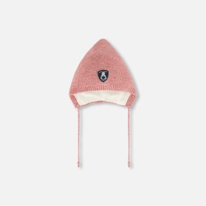 Baby Pointed Knit Hat In Pink