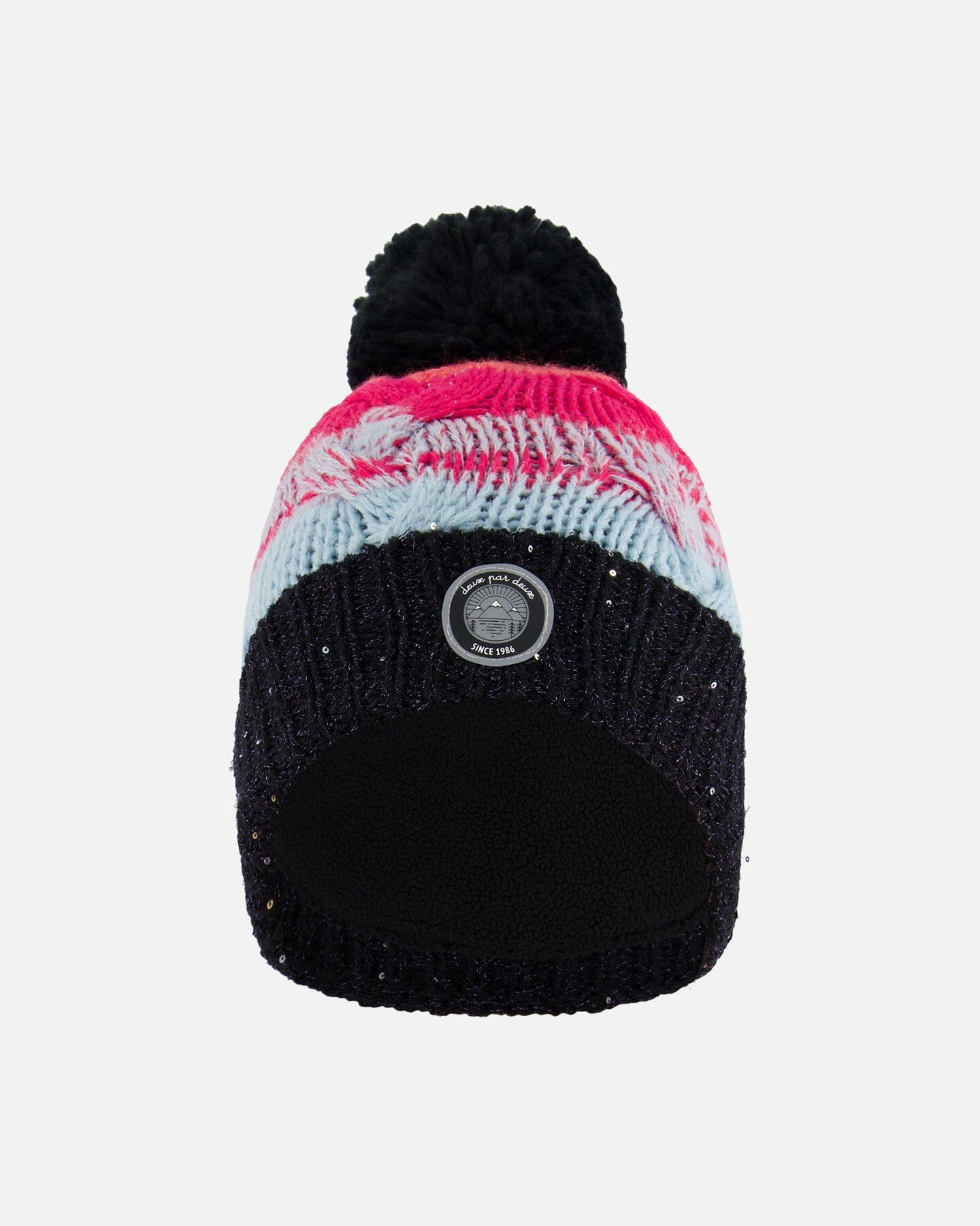 Knit Hat Gradient Blue, Coral And Fuschia - Image 6
