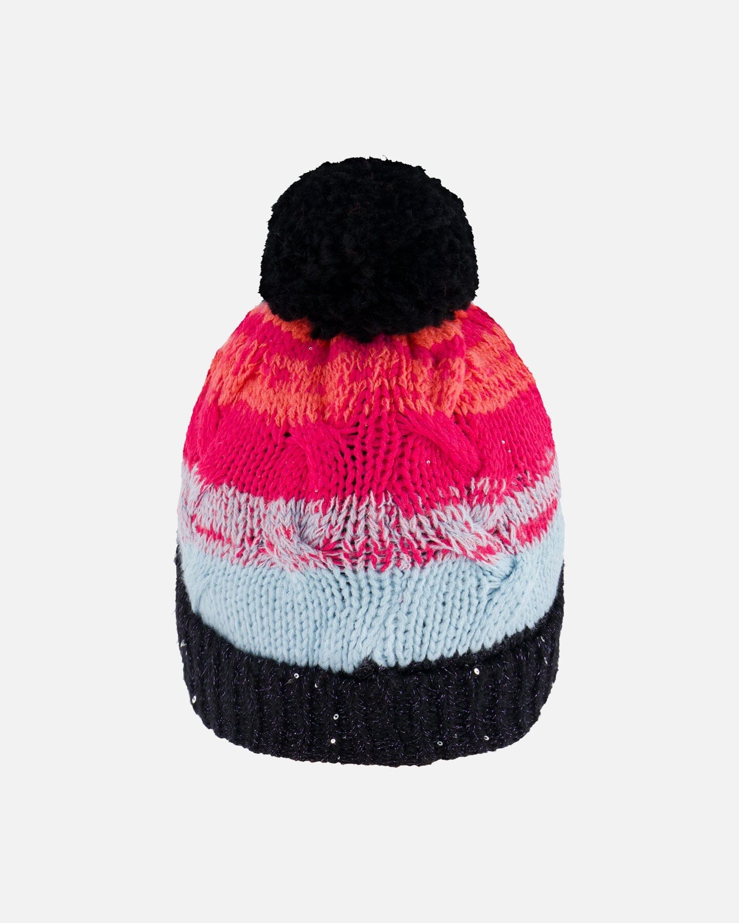 Knit Hat Gradient Blue, Coral And Fuschia - Image 4