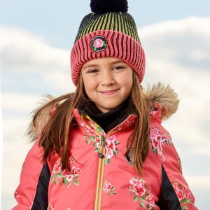 Alternative view of Knit Hat Black, Lime And Coral
