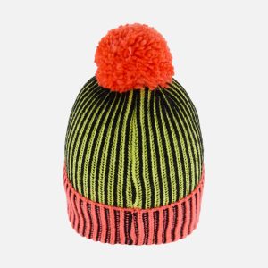 Knit Hat Black, Lime And Coral - Image 3