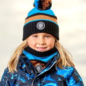 Alternative view of Knit Hat Blue, Black And Spice