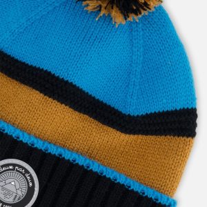 Knit Hat Blue, Black And Spice - Image 4