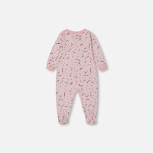 Alternative view of Printed Organic Cotton One-Piece Pajama Off-White And Multi Truck