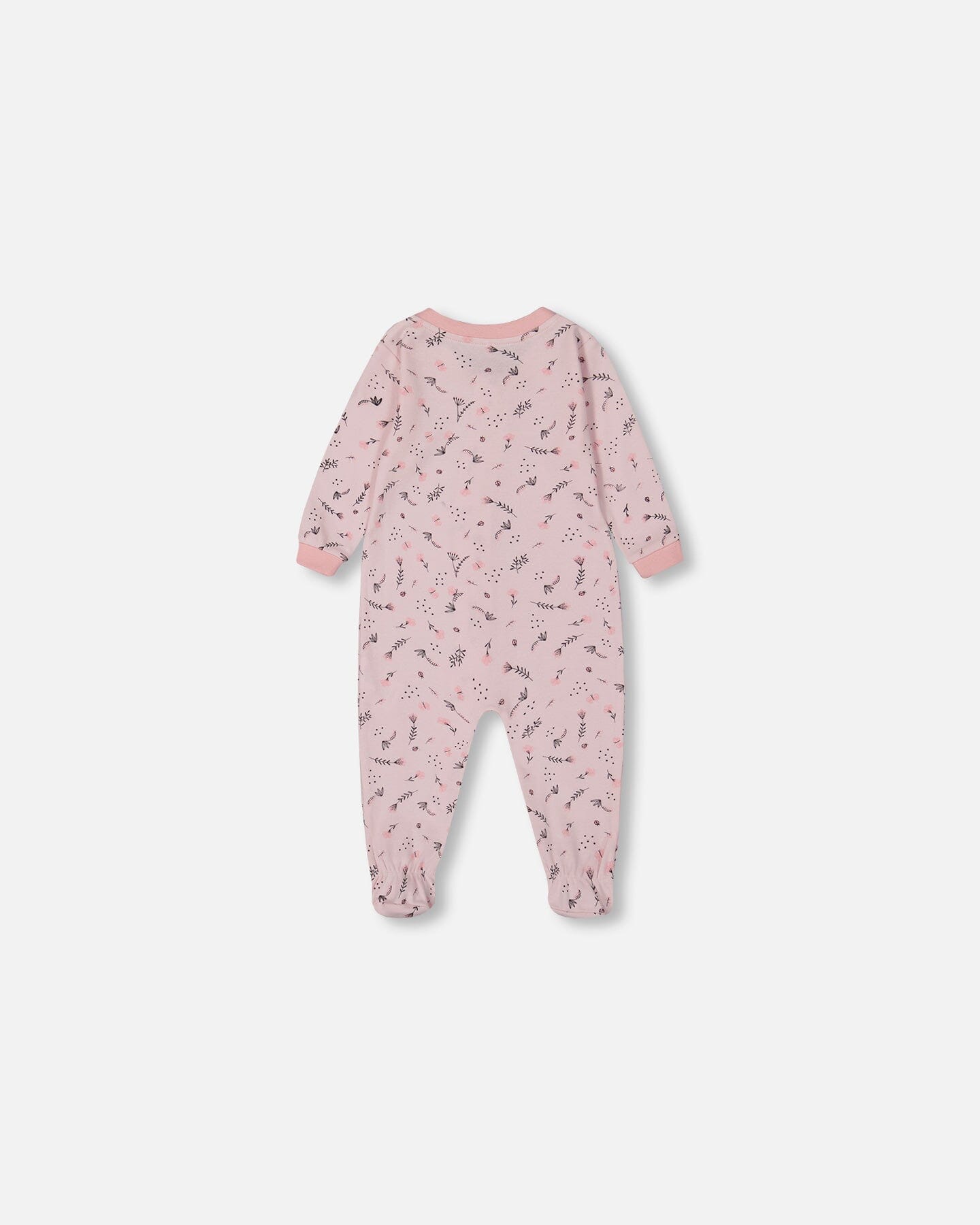 Printed Organic Cotton One-Piece Pajama Off-White And Multi Truck - Image 2