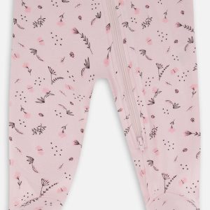 Printed Organic Cotton One-Piece Pajama Off-White And Multi Truck - Image 3