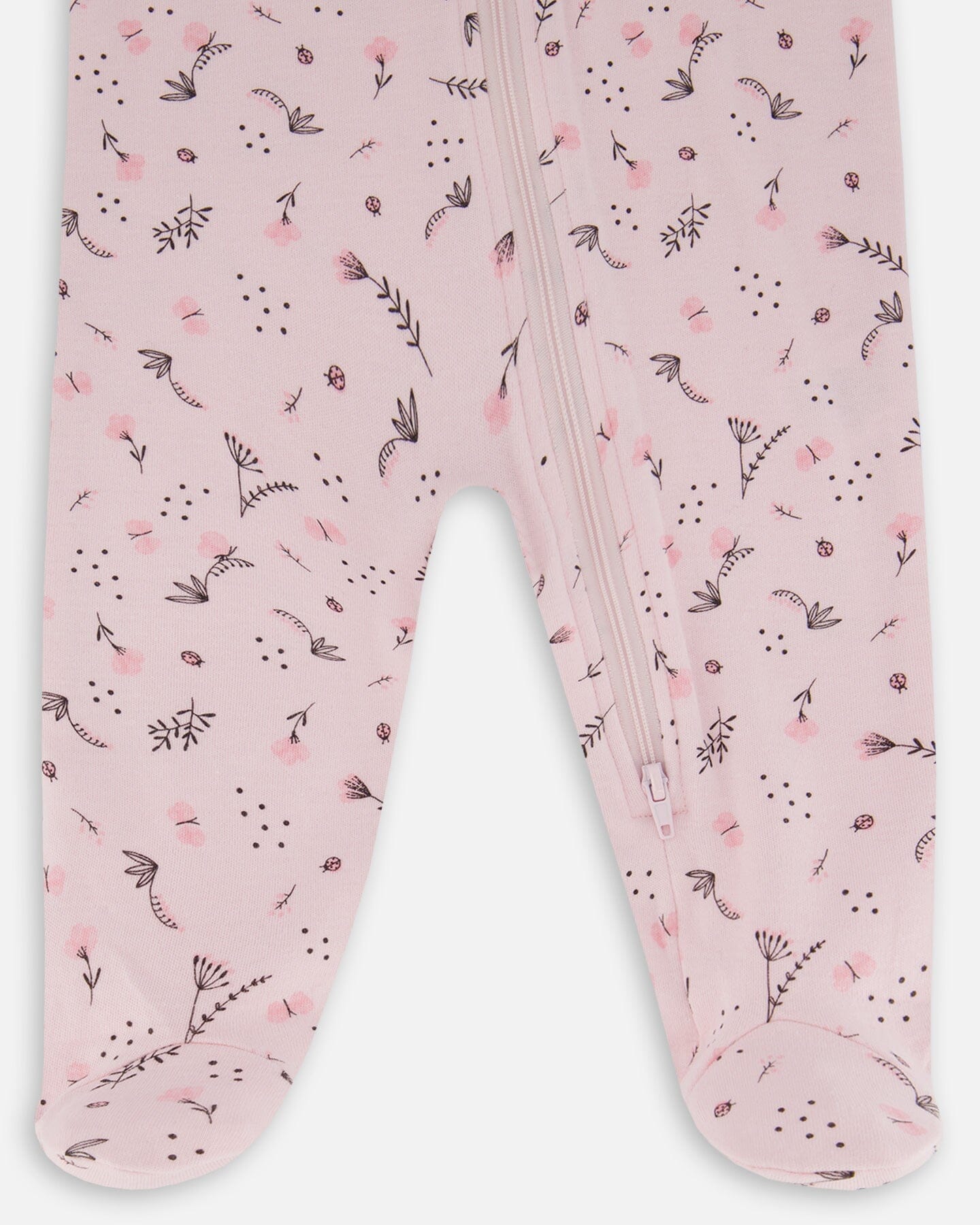 Printed Organic Cotton One-Piece Pajama Off-White And Multi Truck - Image 3