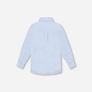 Long Sleeve Button Down Shirt Pale Blue - Image 4