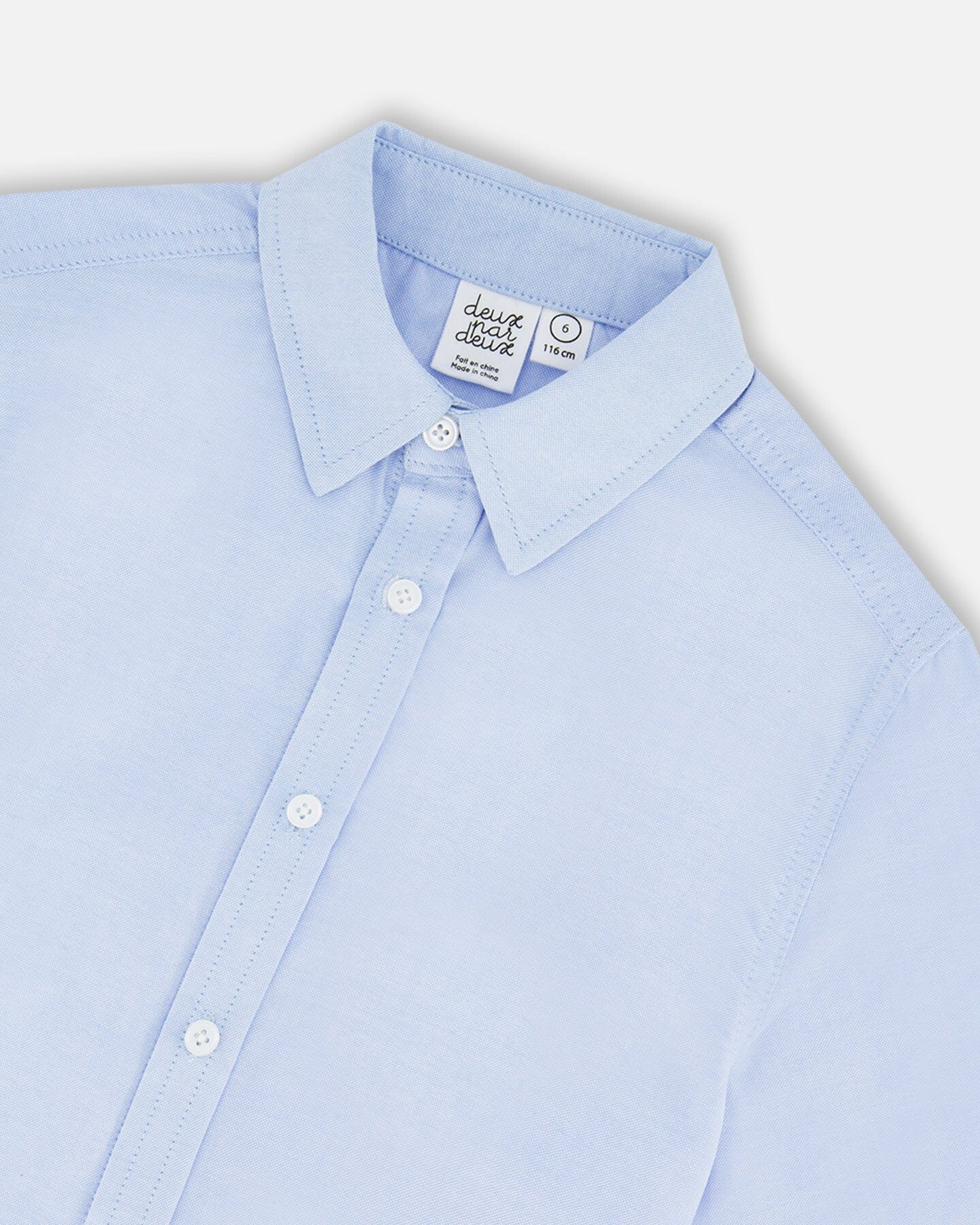 Long Sleeve Button Down Shirt Pale Blue - Image 5