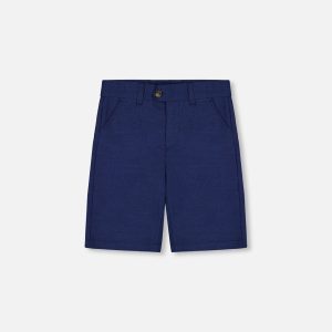 Slant Pocket Bermuda Shorts Navy Blue - Image 10