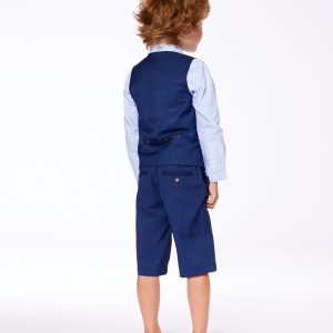 Slant Pocket Bermuda Shorts Navy Blue - Image 3
