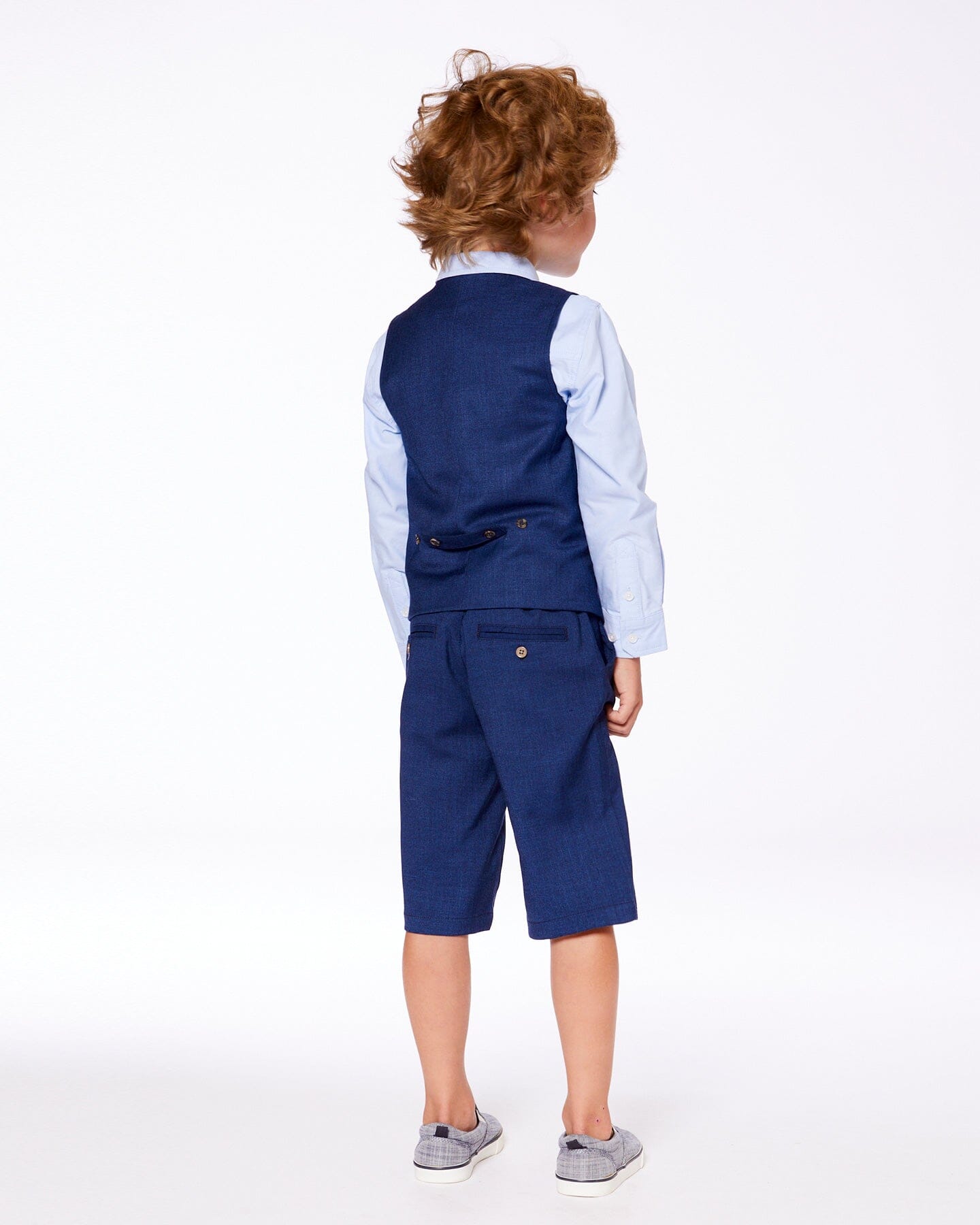 Slant Pocket Bermuda Shorts Navy Blue - Image 3