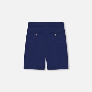 Slant Pocket Bermuda Shorts Navy Blue - Image 4