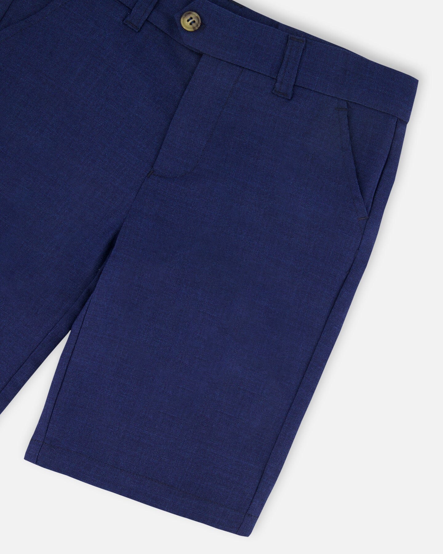 Slant Pocket Bermuda Shorts Navy Blue - Image 5