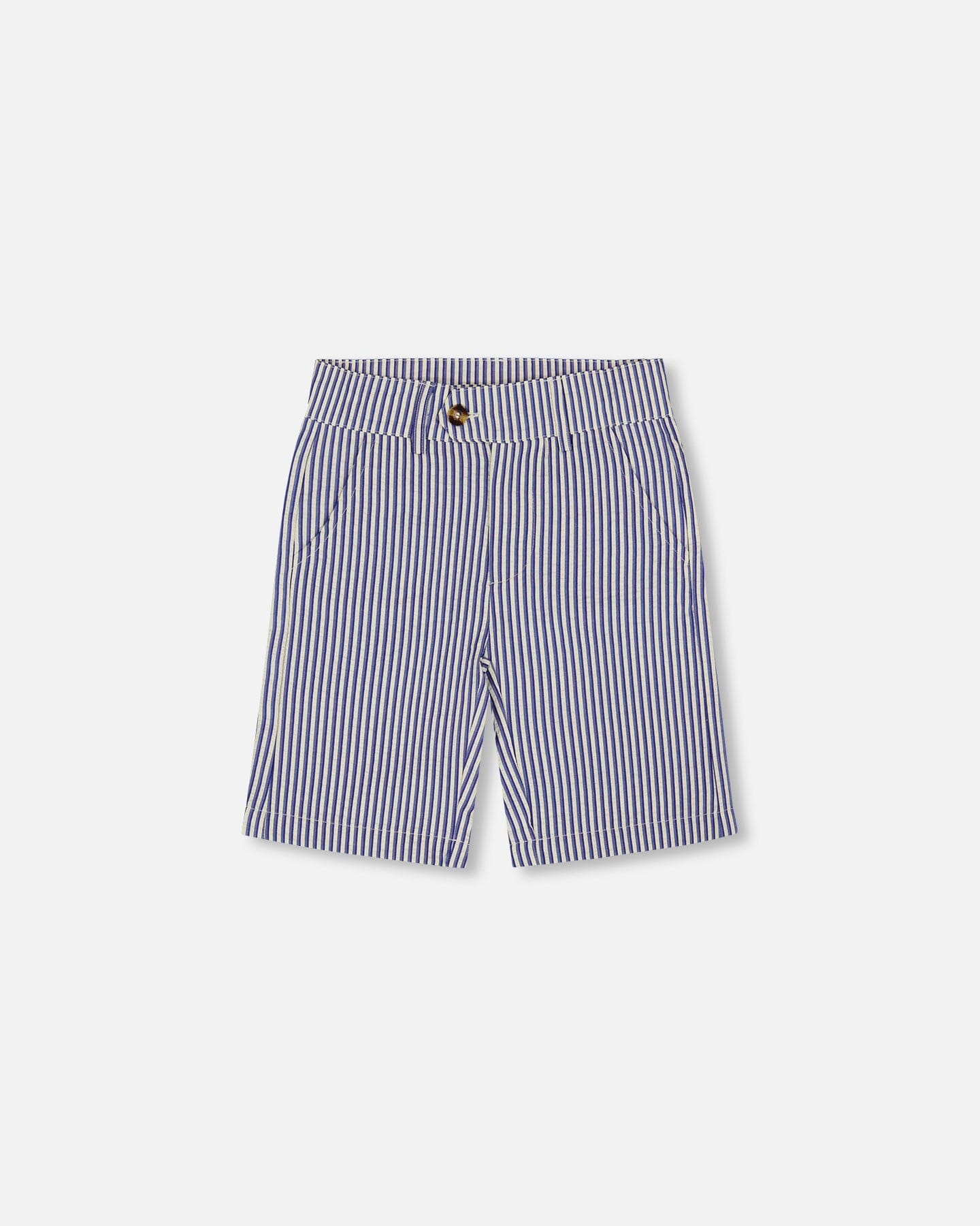 Slant Pocket Bermuda Shorts Royal Blue Striped - Image 8