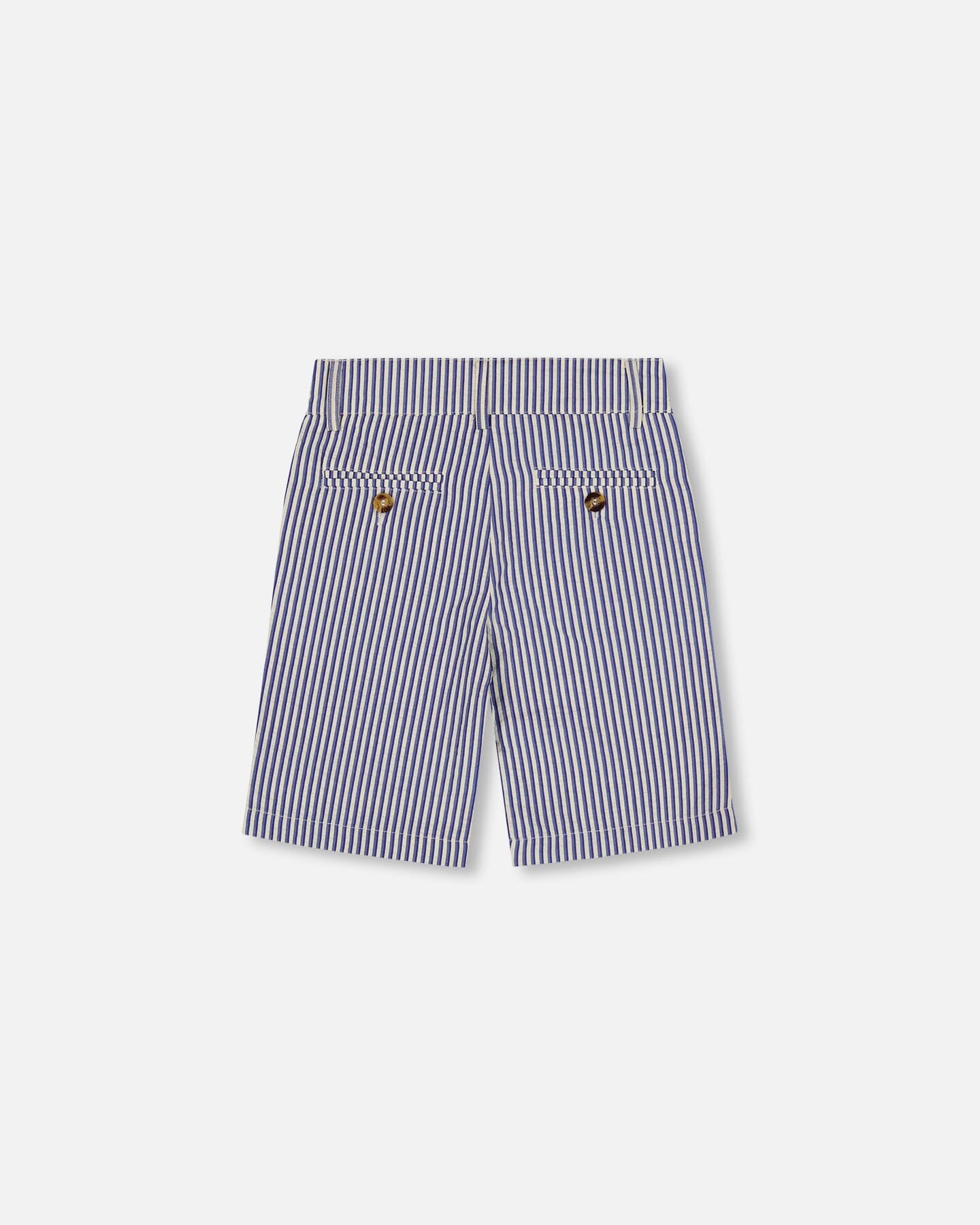 Slant Pocket Bermuda Shorts Royal Blue Striped - Image 2