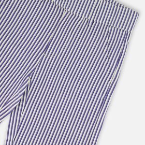 Slant Pocket Bermuda Shorts Royal Blue Striped - Image 3